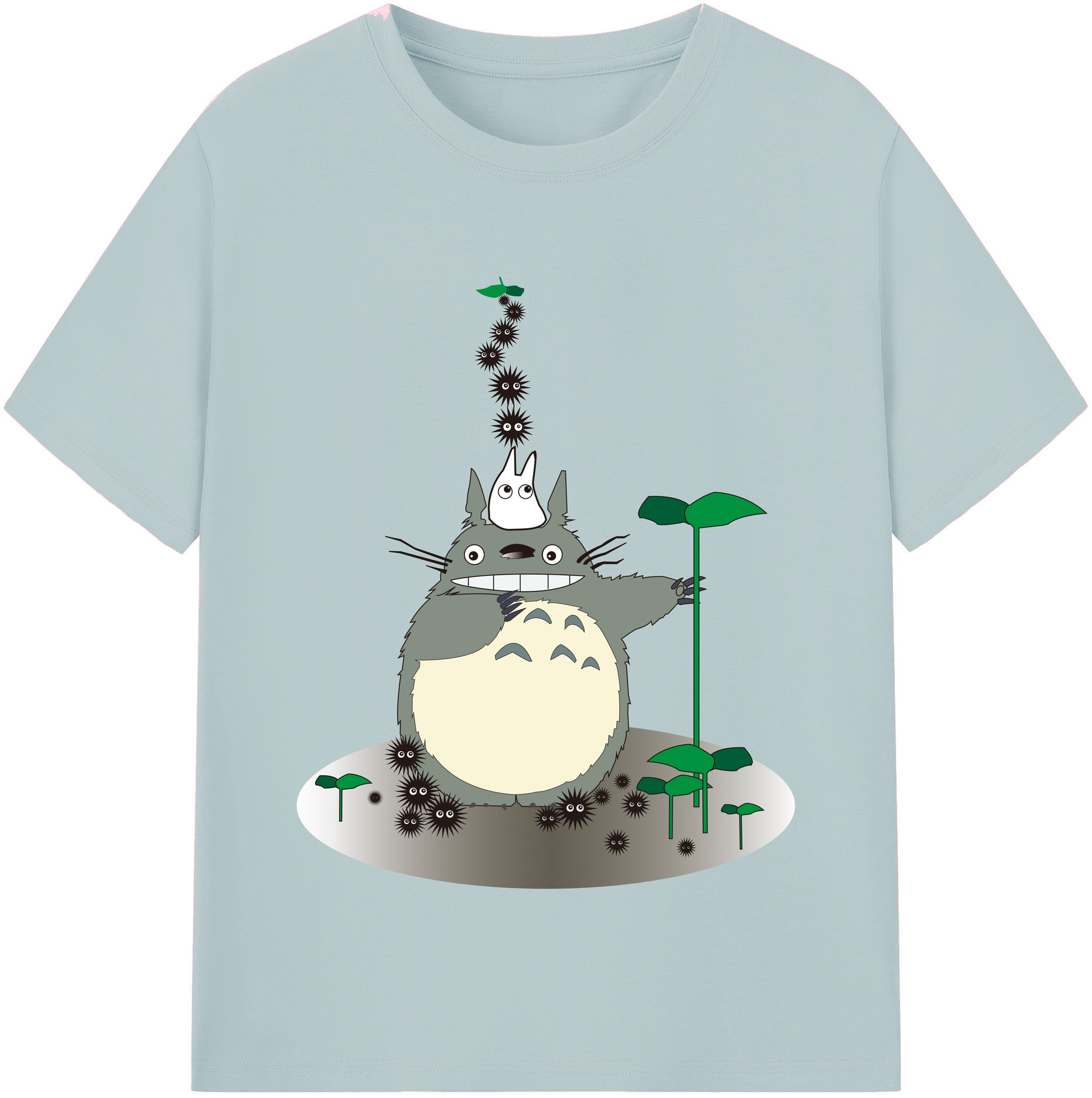 （画像用） となりのトトロ 草壁メイ 草壁サツキ My Neighbor Totoro Satsuki Kusakabe Mei Kusakabe 綿100％半袖Tシャツ（フロントプリント）